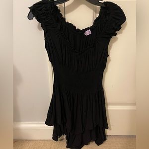 Black Princess Polly romper